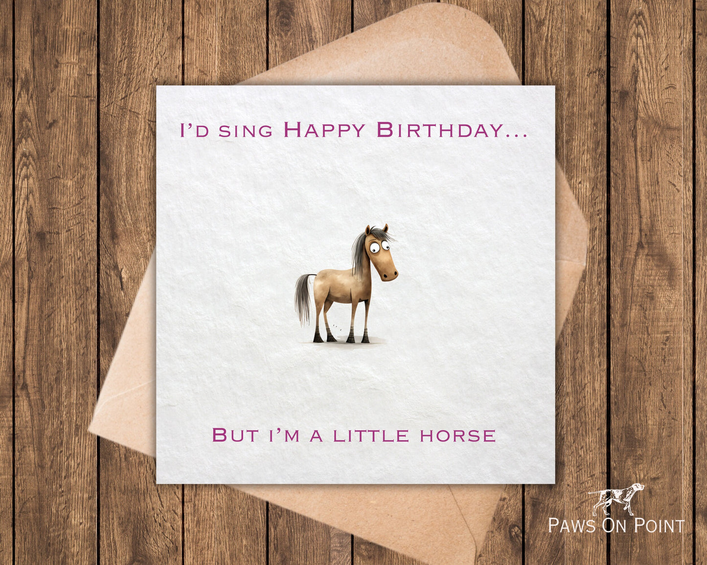 I'm a Little Horse Birthday Card