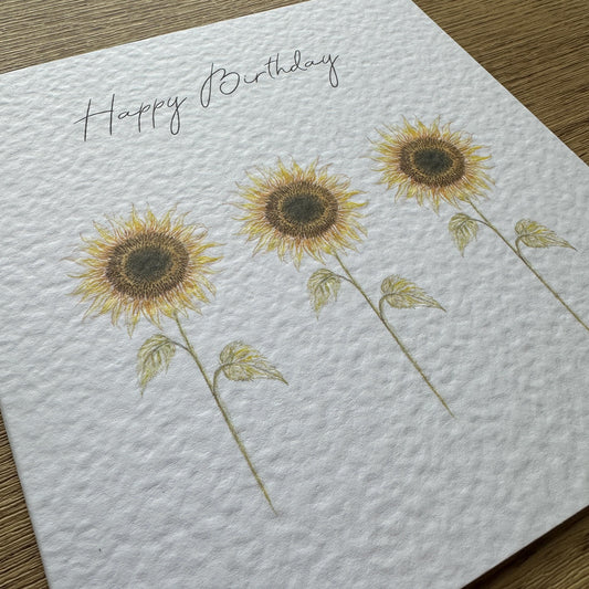 Sunflower Happy Birthday Card