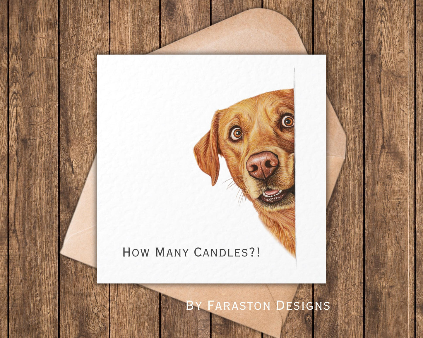 How Many Candles?! Labrador Birthday Card