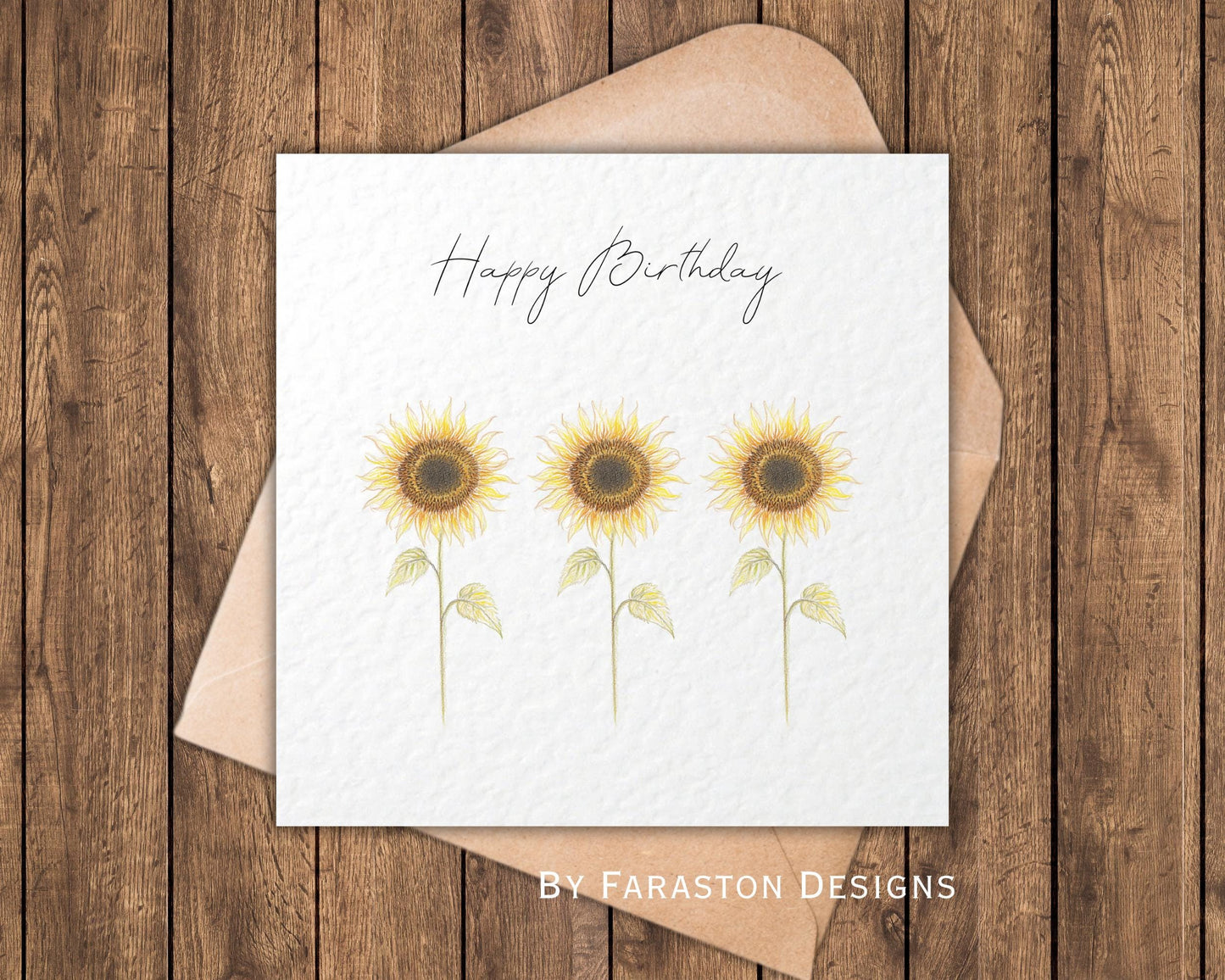 Sunflower Happy Birthday Card