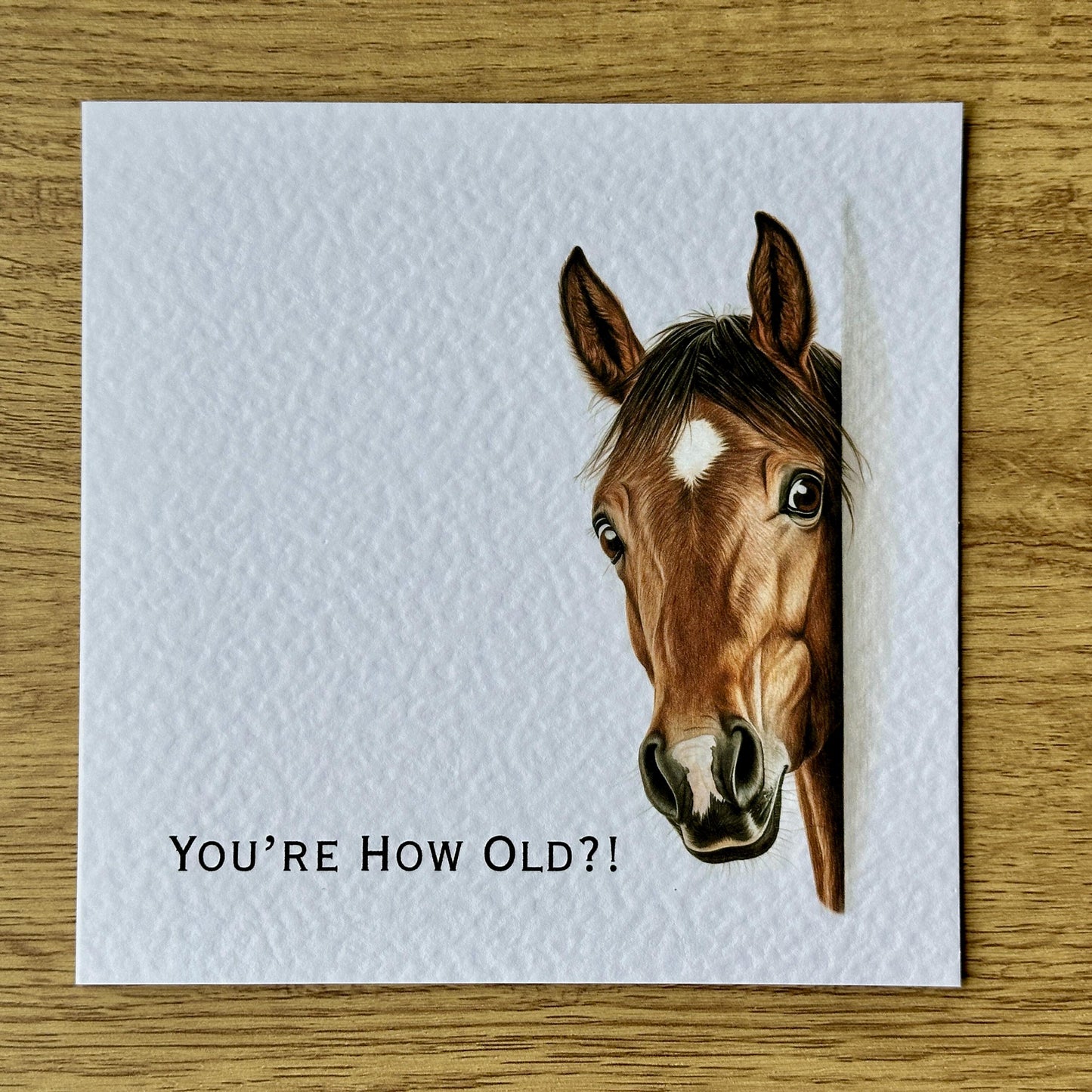 You're How Old?! Bay Horse Birthday Card