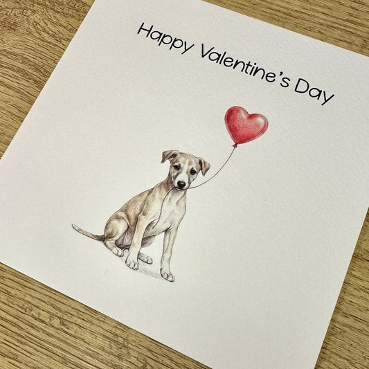 Whippet with Heart Balloon