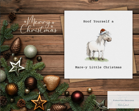 Hoof Yourself a Merry Christmas - Horse Christmas Card