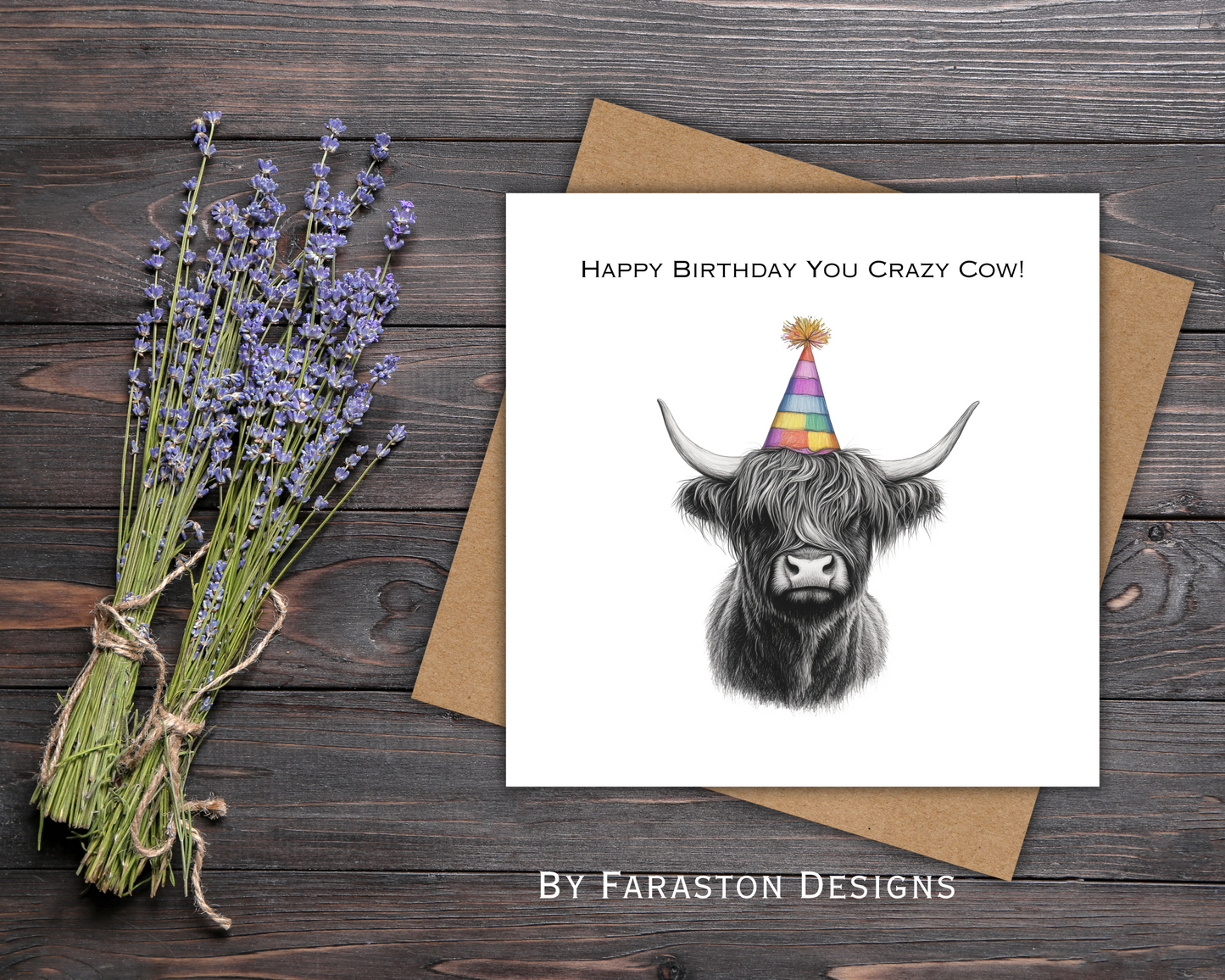 Happy Birthday You Crazy Cow! – Highland Cow Greeting Card