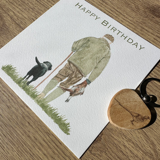 Pheasant Shooting Birthday Card