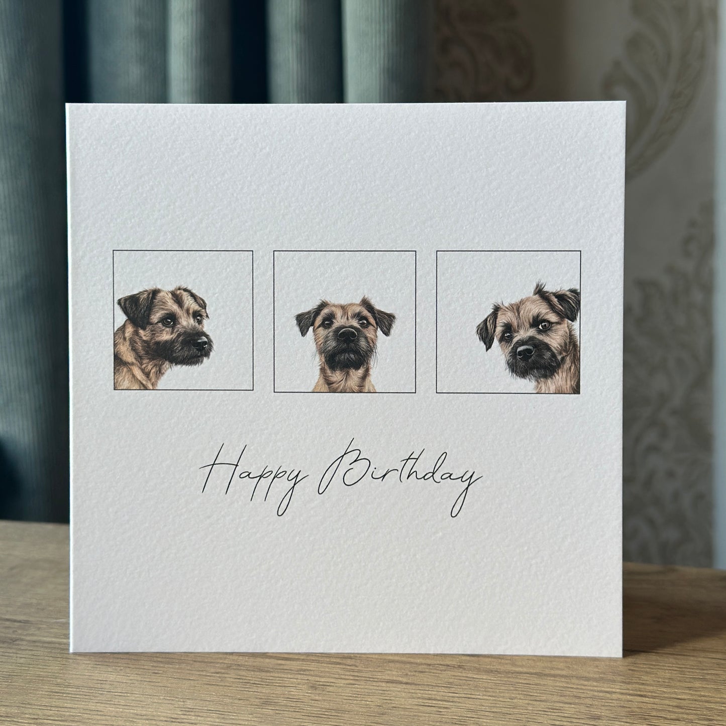 Border Terrier Birthday Card