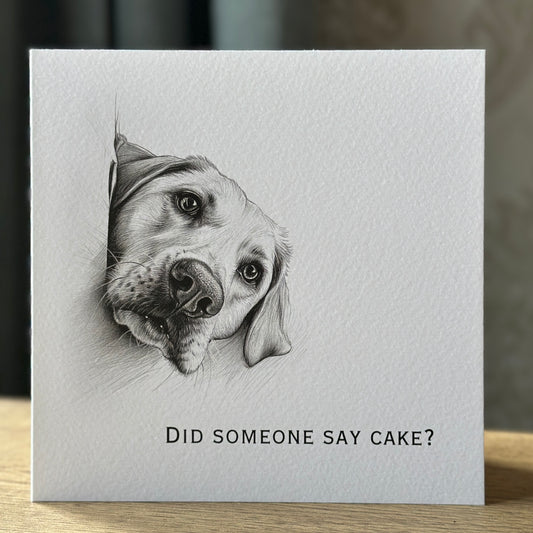 Did Someone Say Cake? Yellow Labrador Card