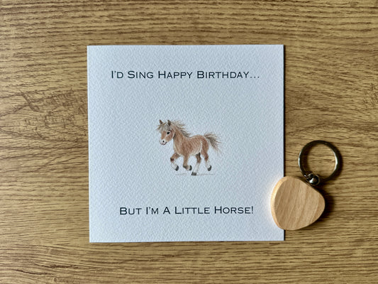I'm a Little Horse Birthday Card