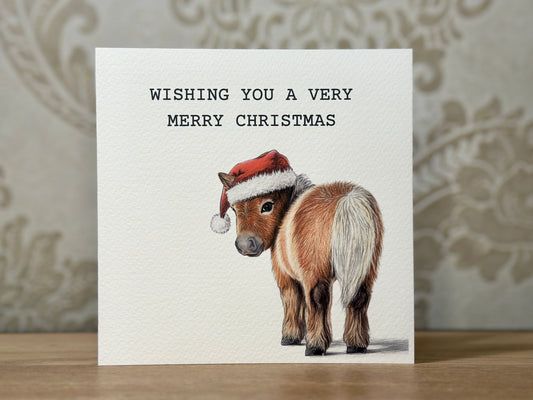 Merry Christmas Shetland Pony