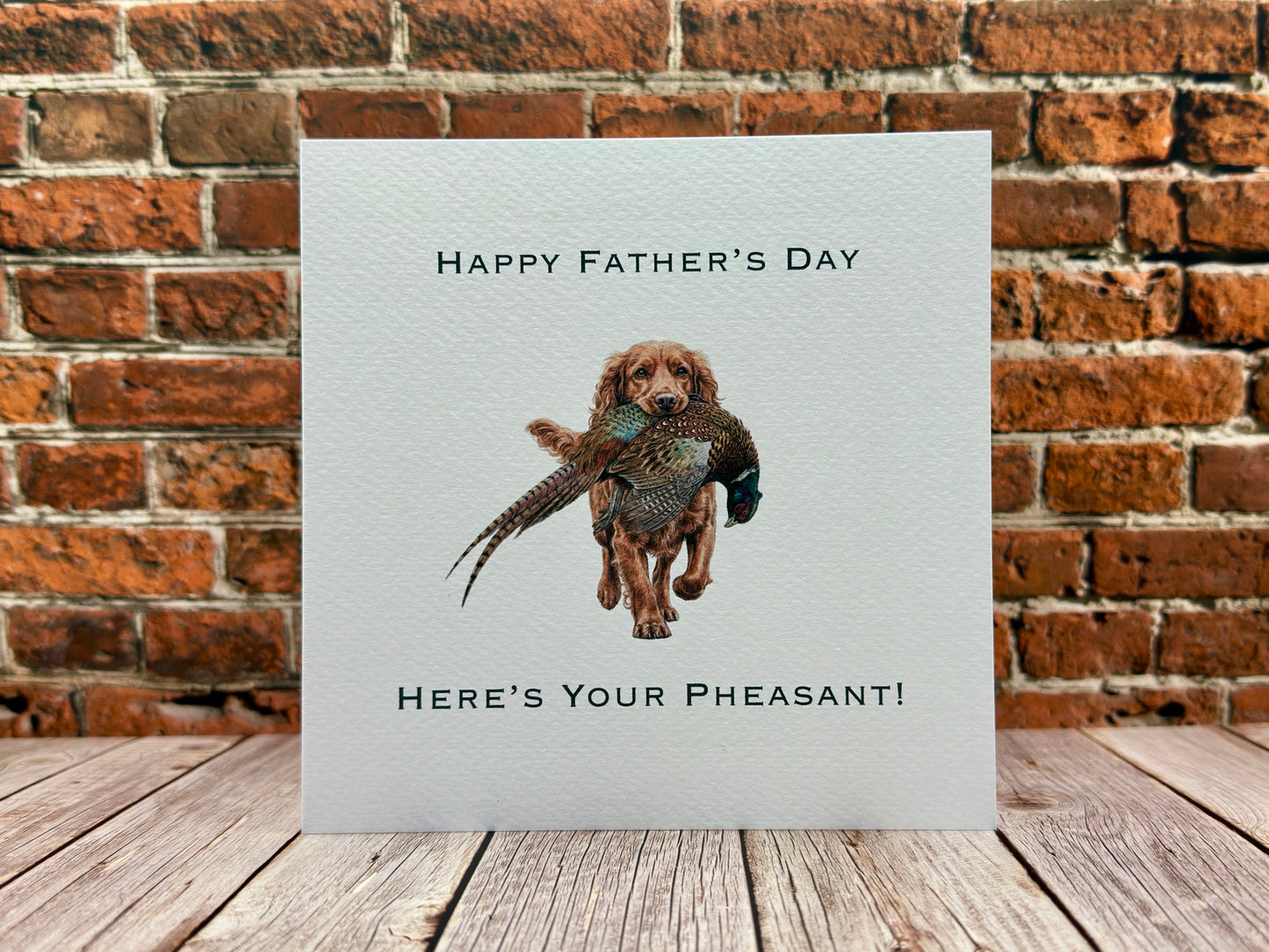Funny Father’s Day Card with Cocker Spaniel - Here's Your Pheasant