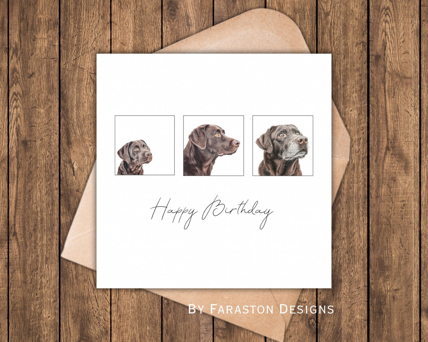 Chocolate Labrador Birthday Card