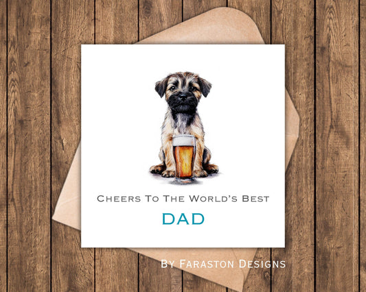 Personalised Border Terrier Father’s Day Card