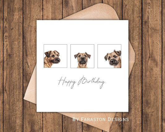 Border Terrier Birthday Card
