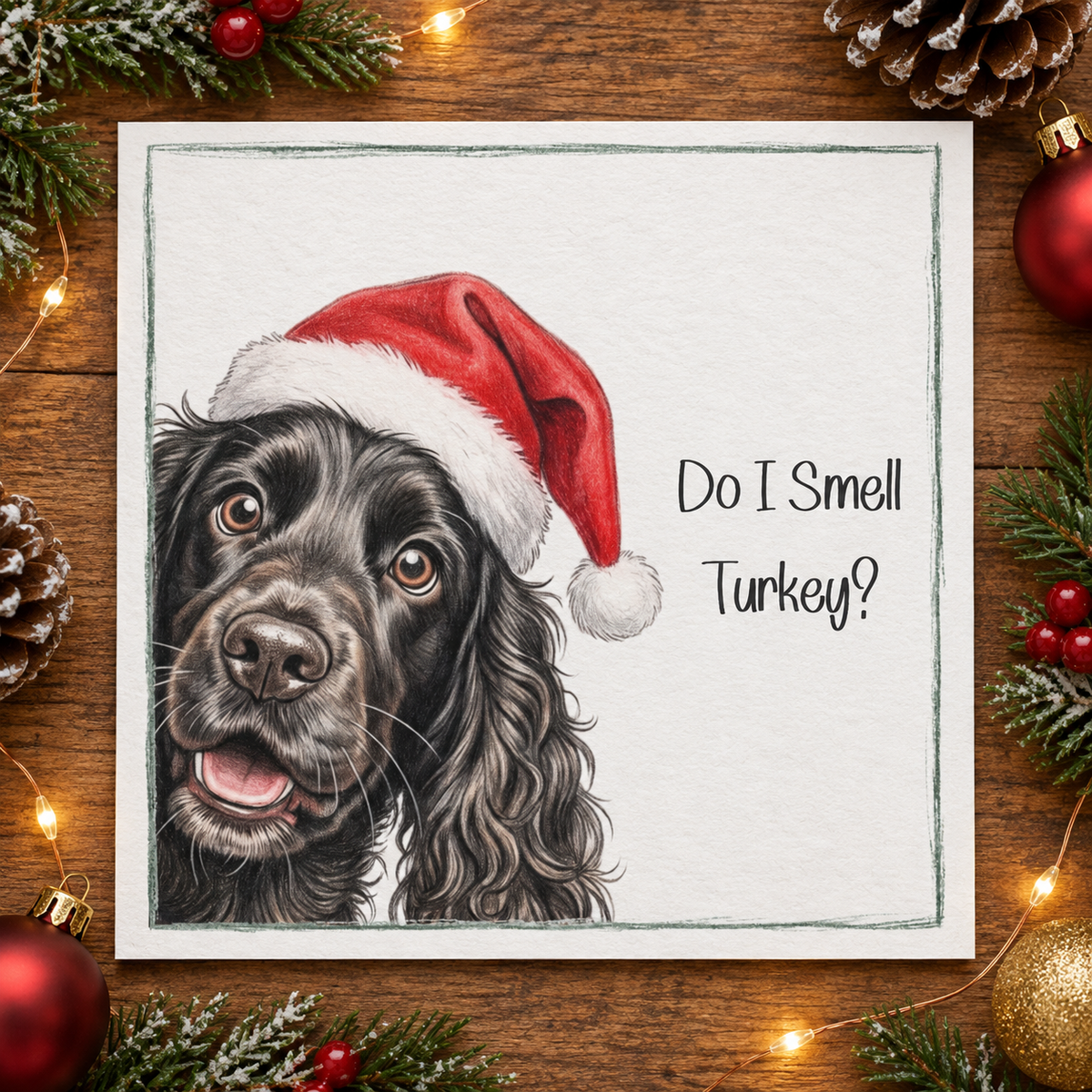 Do I Smell Turkey? Black Cocker Spaniel