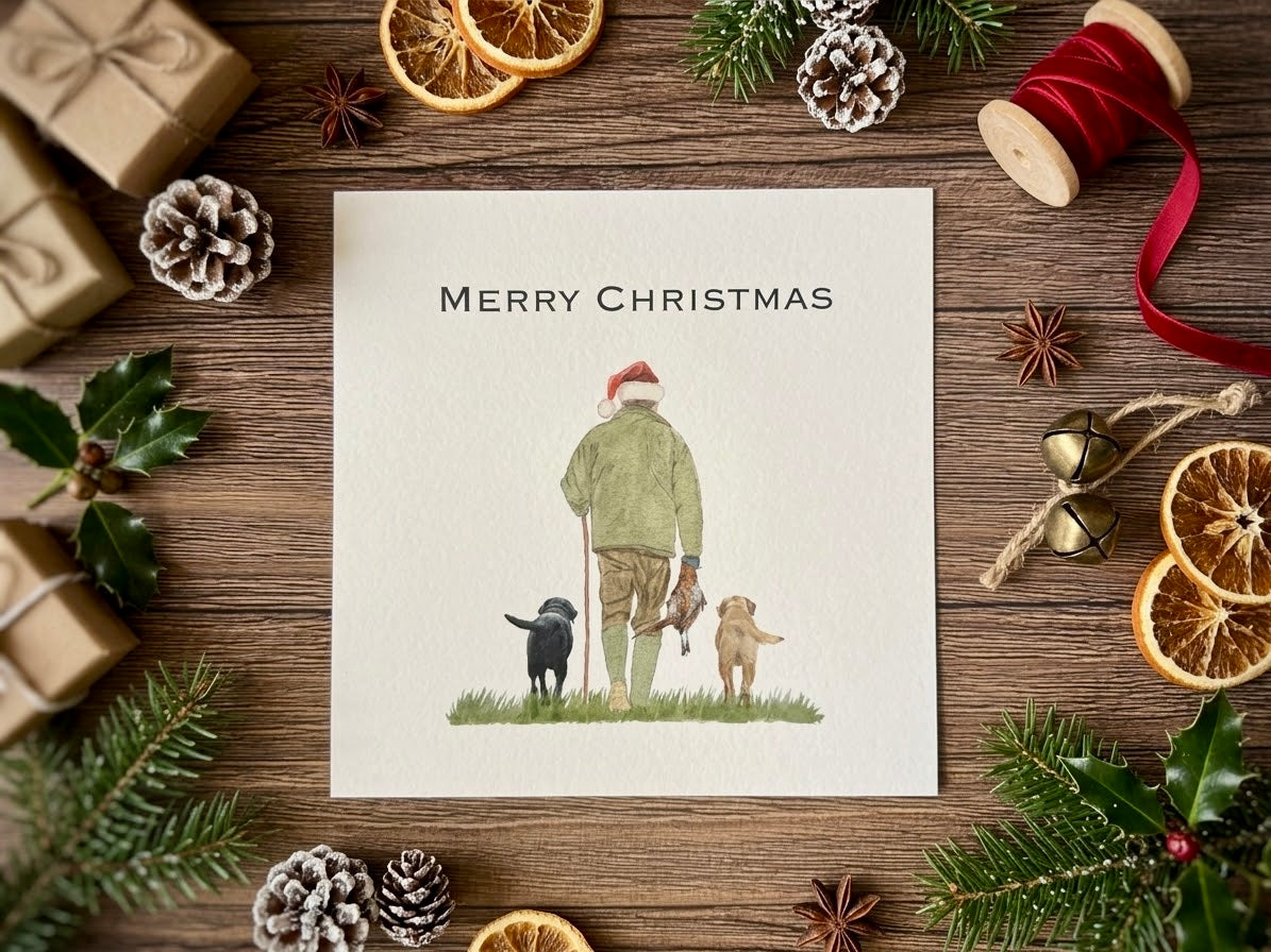 Countryman and Gundogs Christmas Card