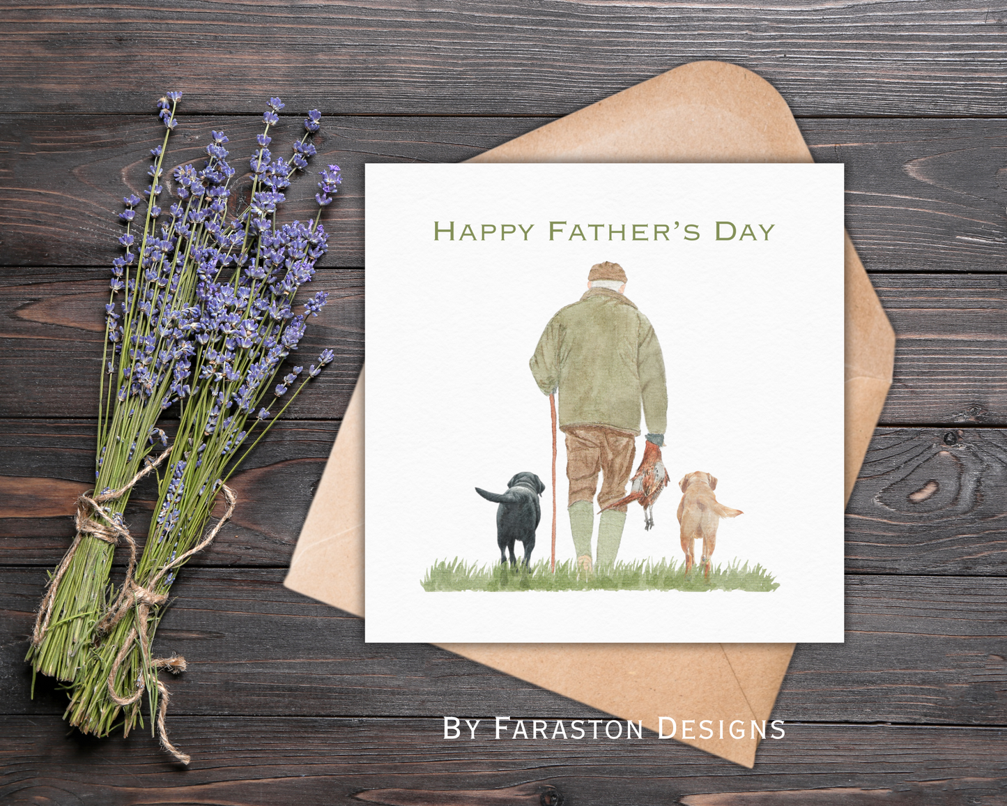 Two Labs Country Sports Father’s Day Card