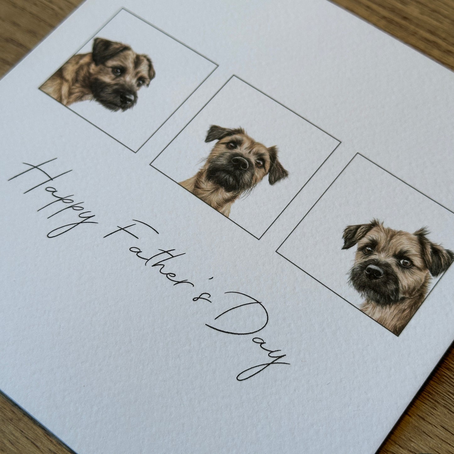 Border Terrier Trio Father’s Day Card