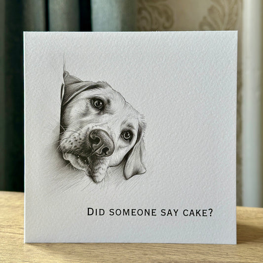 Did Someone Say Cake? Yellow Labrador Card
