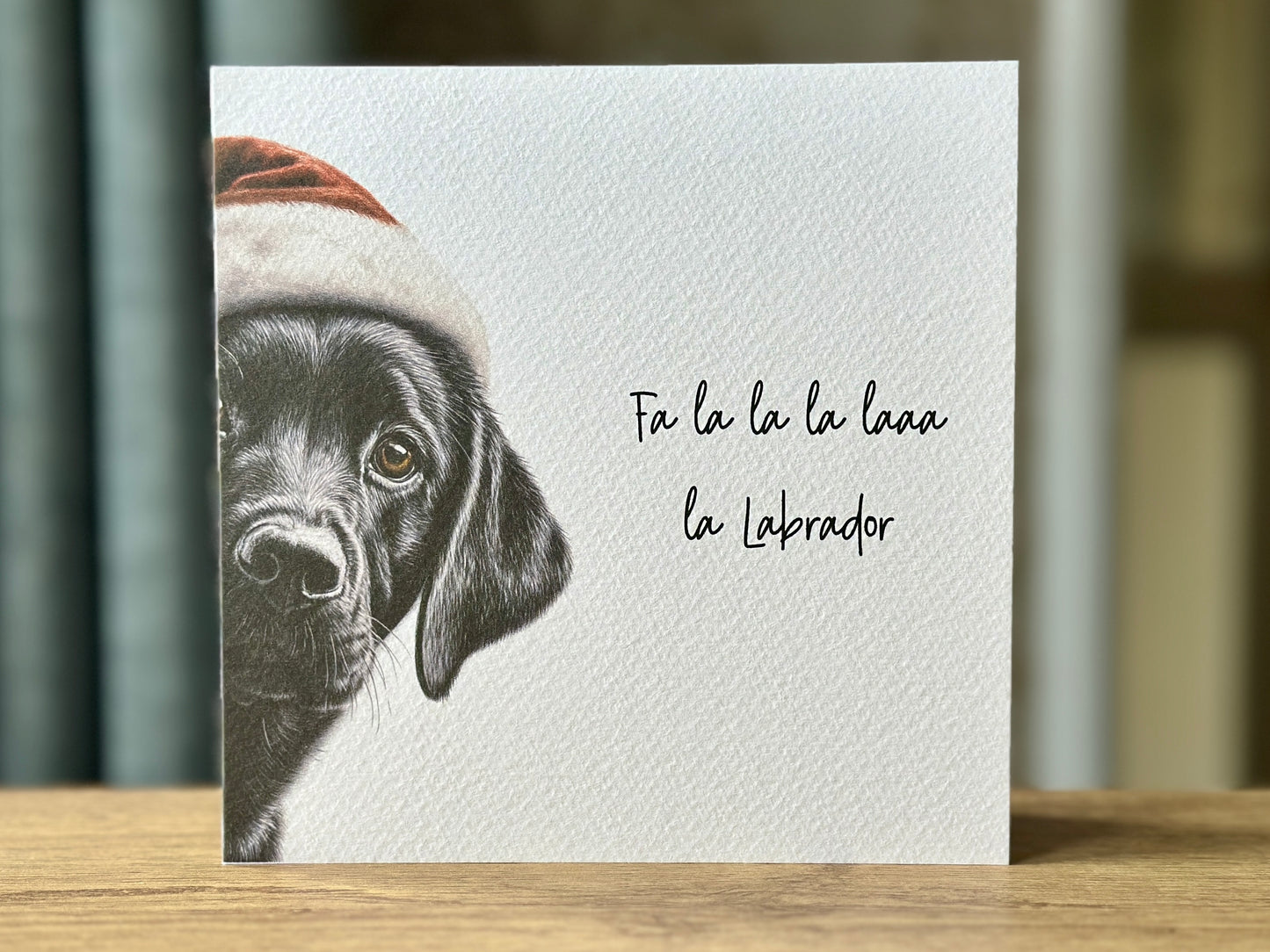 Fa la la la laaa la - Black Labrador Christmas Card
