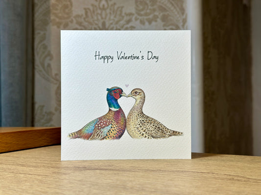 Pheasant Valentine's Day Card