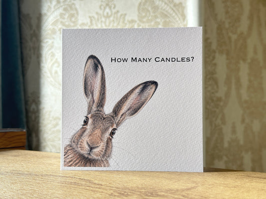 Hare - How Many Candles Birthday Card