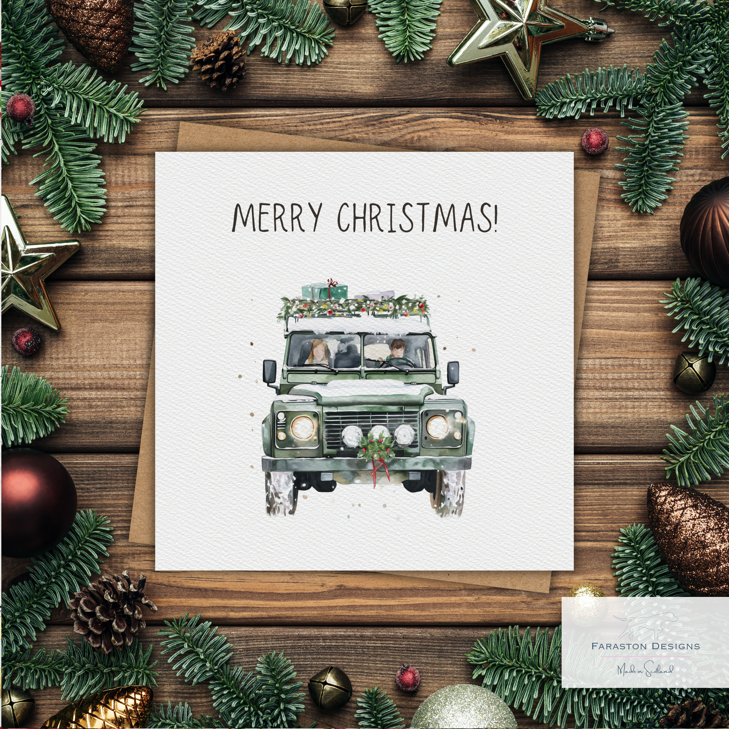 Merry Christmas Land Rover Card