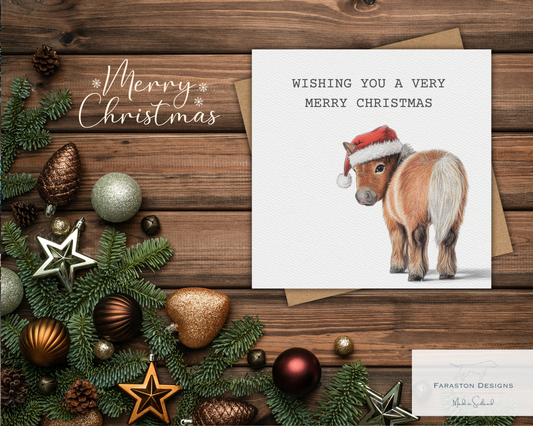 Merry Christmas Shetland Pony