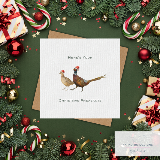 Christmas Pheasants Card