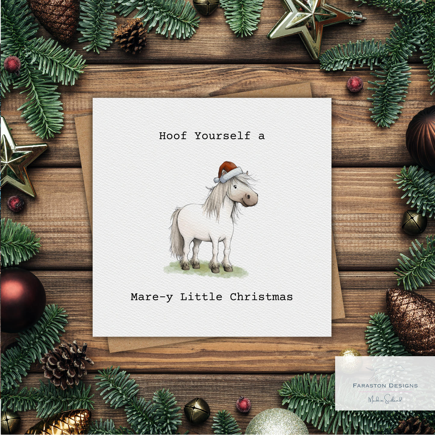 Hoof Yourself a Merry Christmas - Horse Christmas Card