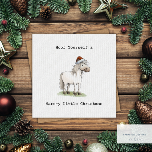 Hoof Yourself a Merry Christmas - Horse Christmas Card
