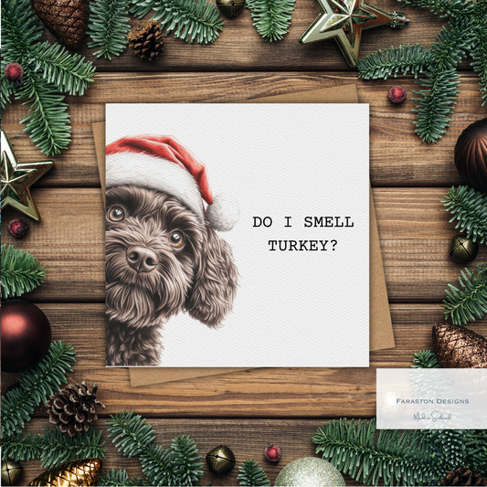 Do I Smell Turkey? Cockapoo Christmas Card
