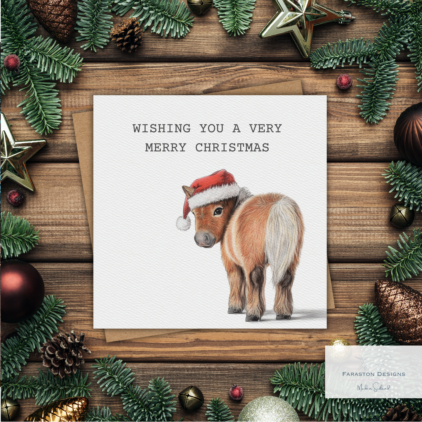 Merry Christmas Shetland Pony