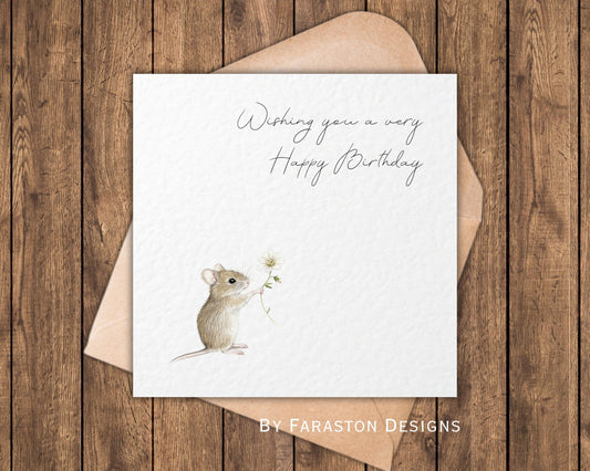 Mouse Happy Birthday Card