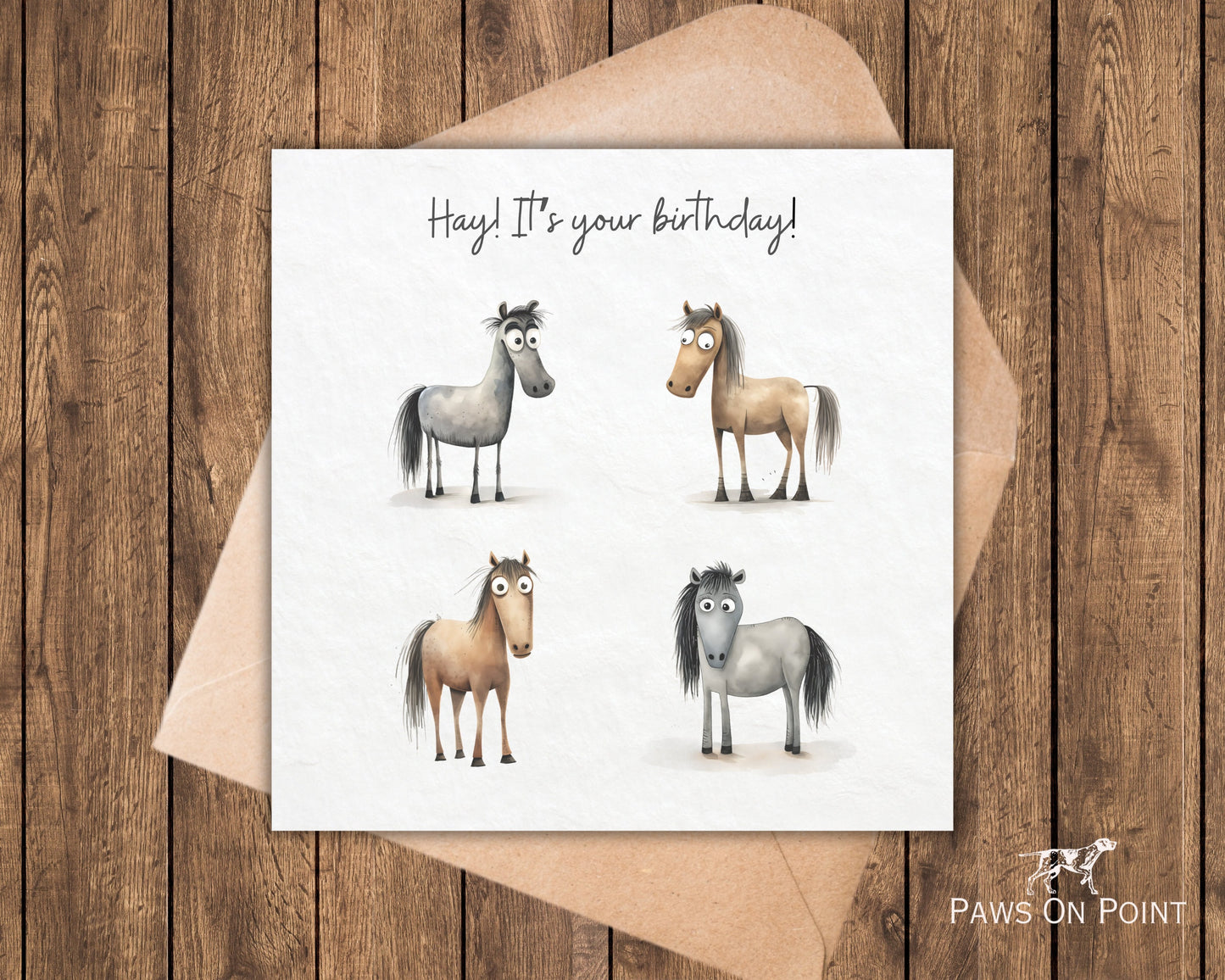 Hay! It's Your Birthday! Horse Birthday Card