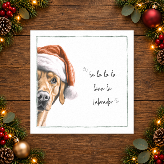 Fa la la la laaa la - Fox Red Labrador Christmas Card